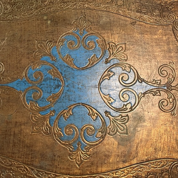 Vintage Handmade Painted Florentine Serving Tray - Picture 2 of 6